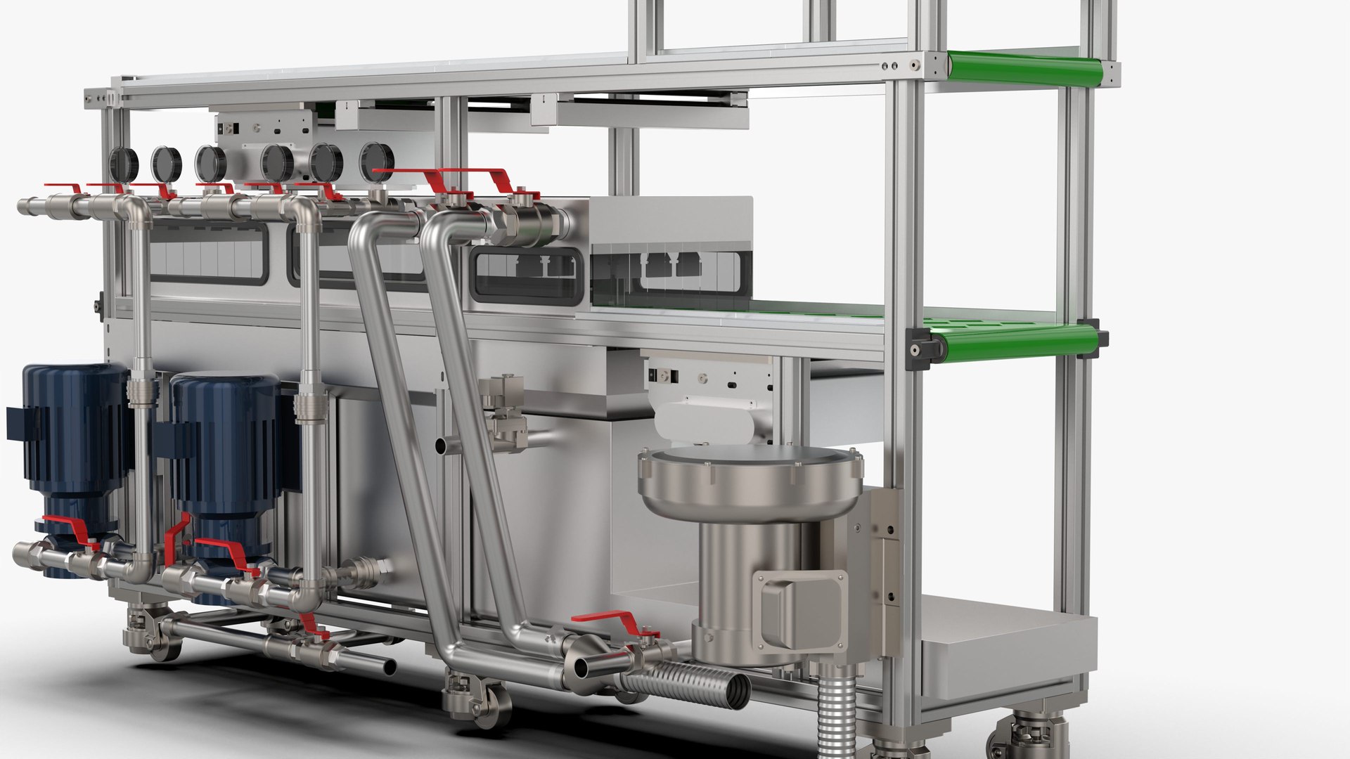 3D Automatic Hardware Cleaning And Conveying Machine - TurboSquid 2038328