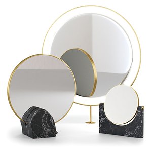 Modern Table Mirror Set 3D