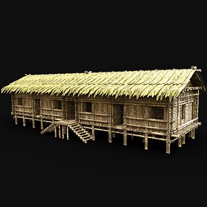 3D BAMBOO HUT JUNGLE IMPROVISED SURVIVAL CASTAWAY HOUSE SHELTER AAA