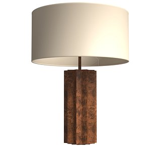 Table lamp by the artist Donna in patinated steel DC09 3D model