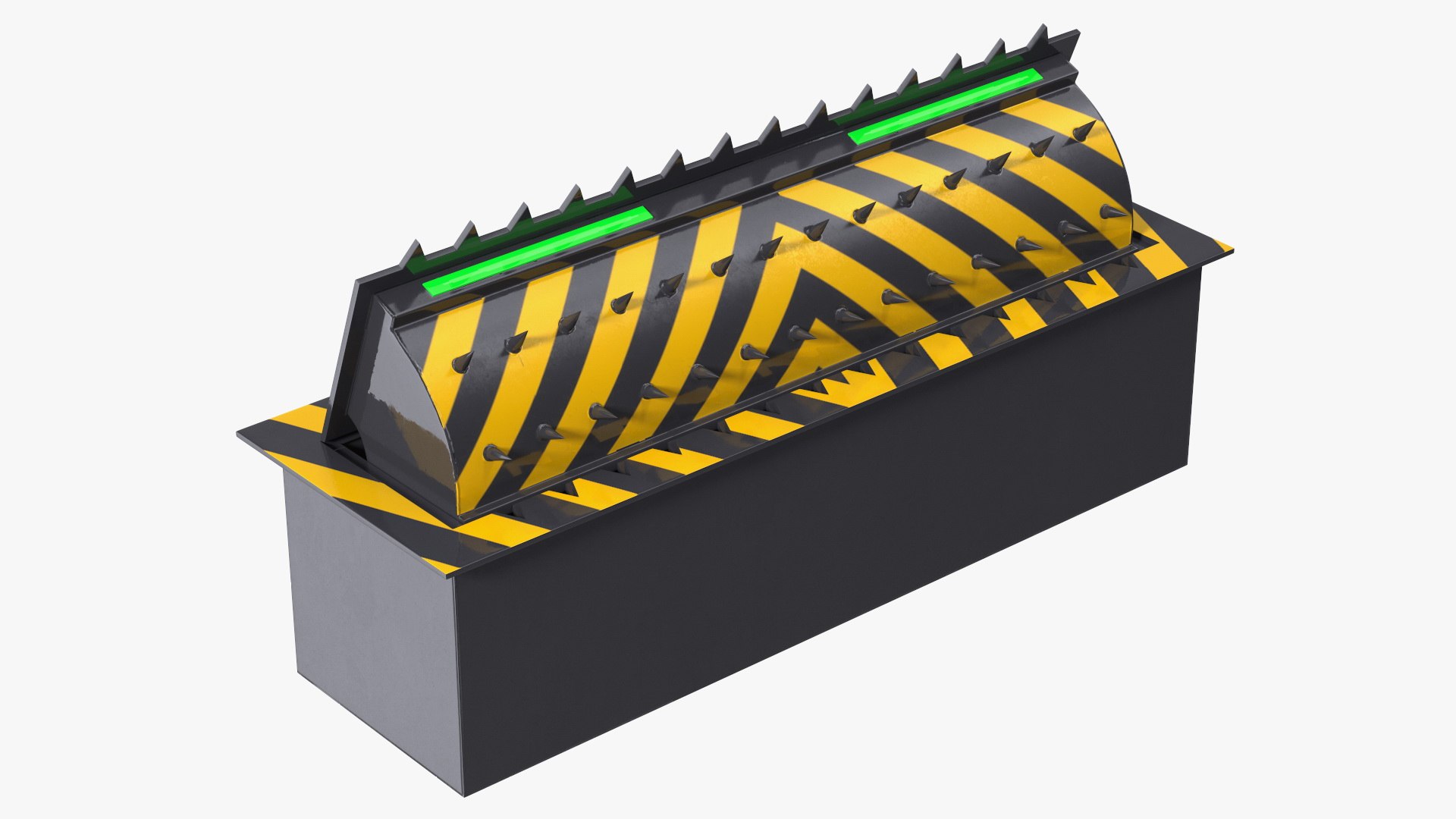 Roadblock Barrier Medium 3D model for industrial visualization, technical presentation, simulation, product rendering, and animation