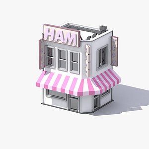 3D model stylized shop