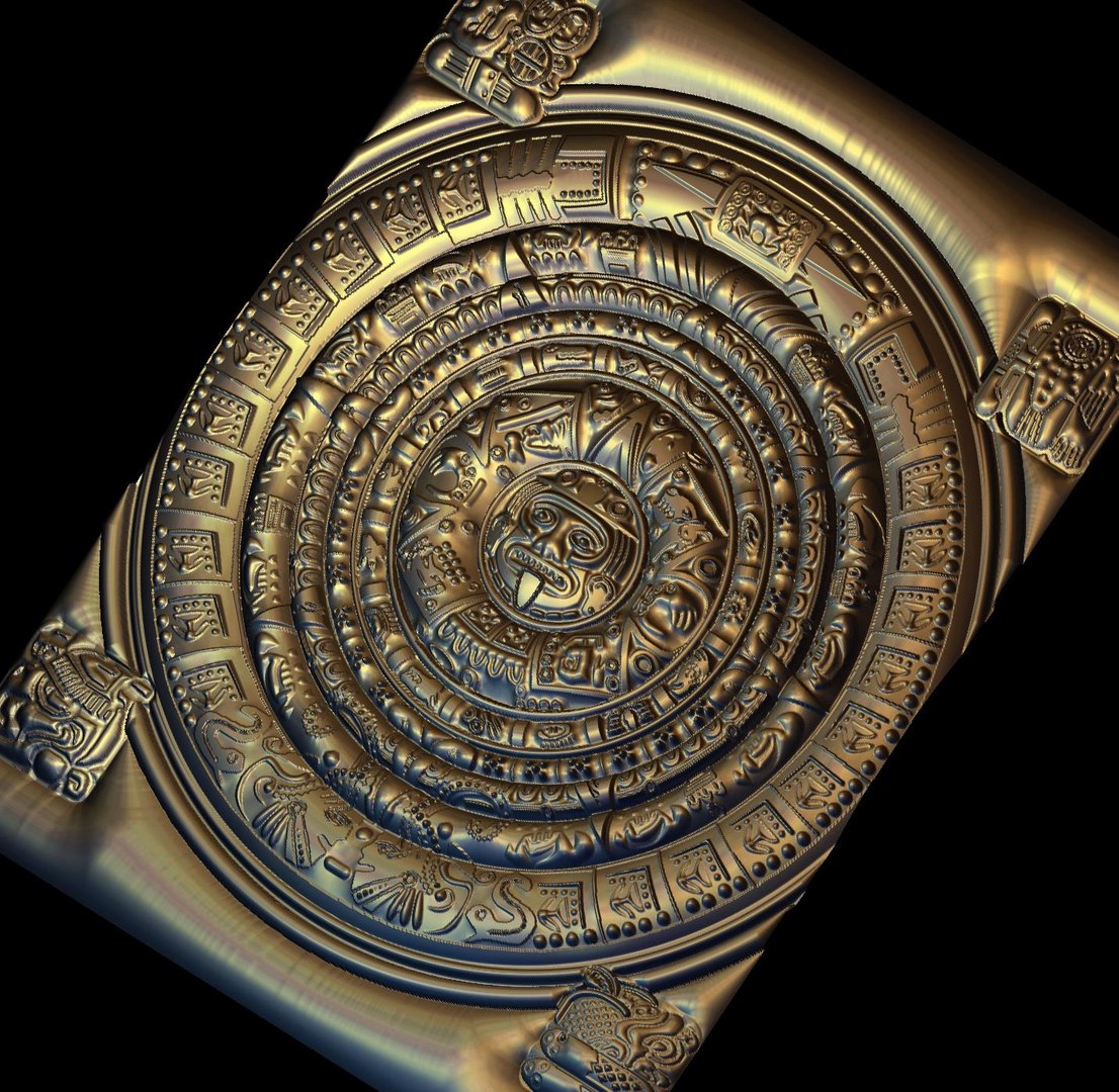 3D mayan calendar stl cnc model - TurboSquid 1251999