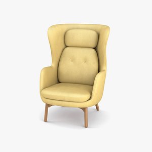3D Fritz Hansen Ro Lounge chair