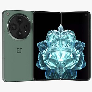 3D OnePlus Open Green model