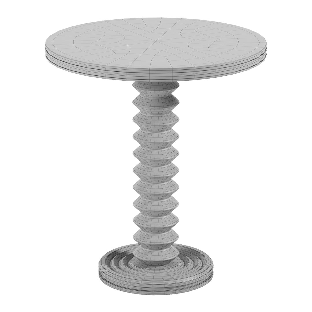 3D French Wood Side Table By Charles Dudouyt - TurboSquid 2327022