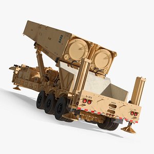 Tactical Dark Eagle Missile System Operating Rigged for Cinema 4D