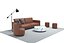 Leather sofa set 3D model