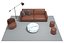 Leather sofa set 3D model