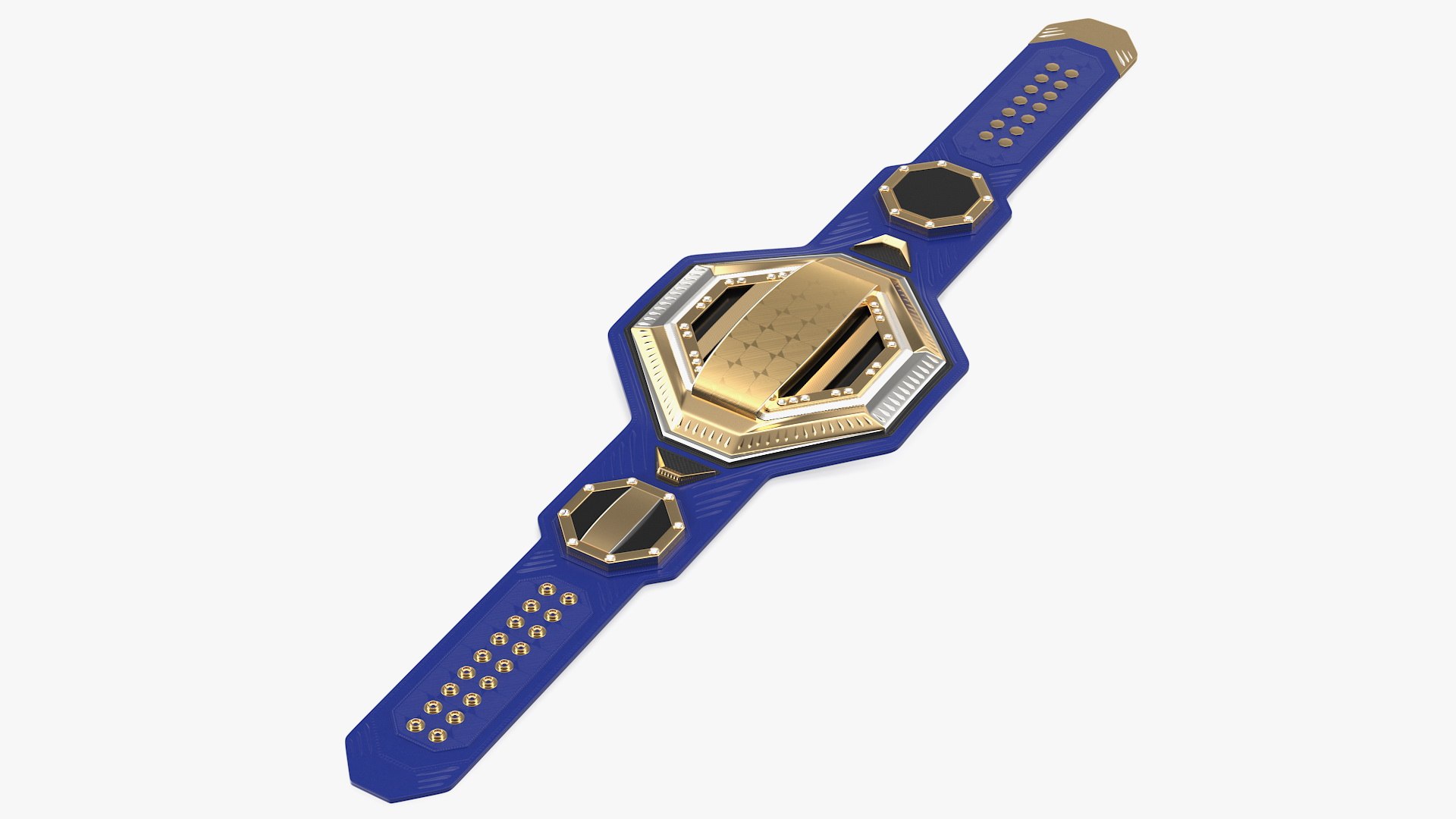 Gold Champion Belt Lies on Floor 3D model preview