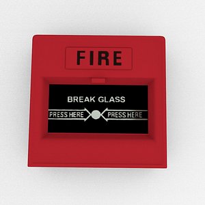 3d model emergency alarm button