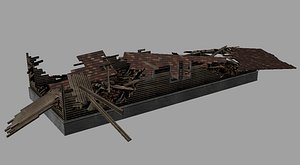 Destroyed house