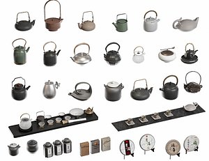 3D model Chinese Tea Set Teapot Teacup Teawar