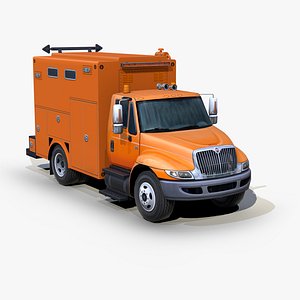 3D International DuraStar 4300 Utility truck s01 model