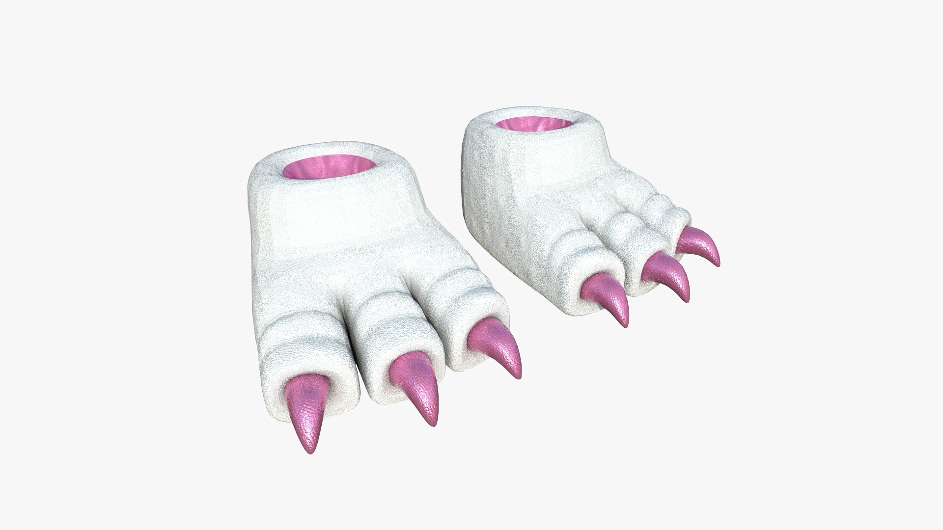 Slippers G09 White Dino Paw - Costume Character Design model https://p.turbosquid.com/ts-thumb/AM/Pfpe17/N5/g90/jpg/1704192017/1920x1080/fit_q87/3b1c51309688bccd771e80ddb05b649bb1b02ef6/g90.jpg