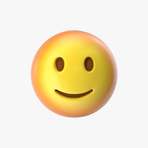emoji 20 slightly smiling 3D model