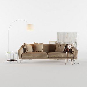 Sofa with interior decoration