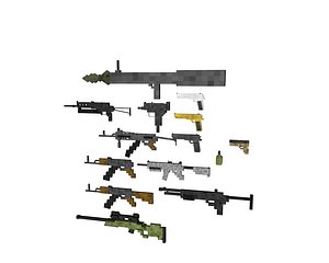 weapons pack v1 3d model