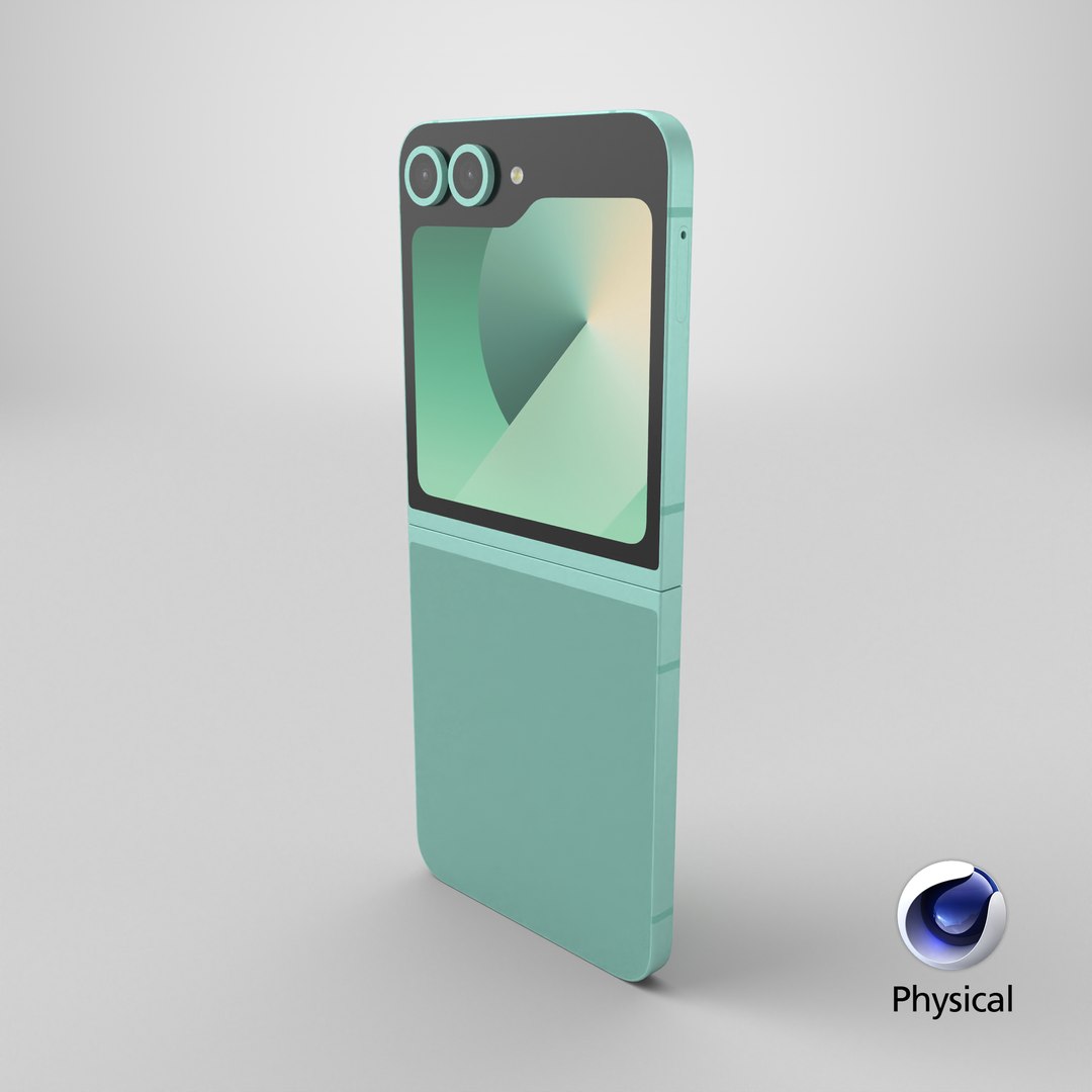 Samsung Galaxy Z Flip 6 Mint 3D model https://p.turbosquid.com/ts-thumb/AM/SyhQwg/2Y/stemcell_cinema_4d_physical_render/png/1736878336/1920x1080/fit_q87/da490063b94d6da3c4277e09e10d138fdd9c2b9b/stemcell_cinema_4d_physical_render.jpg