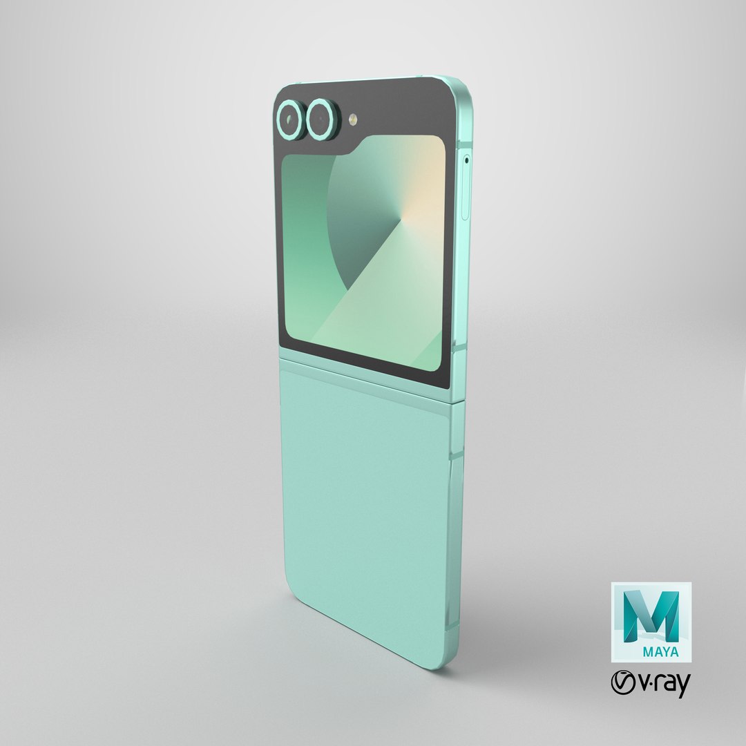 Samsung Galaxy Z Flip 6 Mint 3D model https://p.turbosquid.com/ts-thumb/AM/SyhQwg/KP/stemcell_maya_vray_render/png/1736878331/1920x1080/fit_q87/bfd7cee8dc0c07d43260e8dbf7ce721315afe69b/stemcell_maya_vray_render.jpg