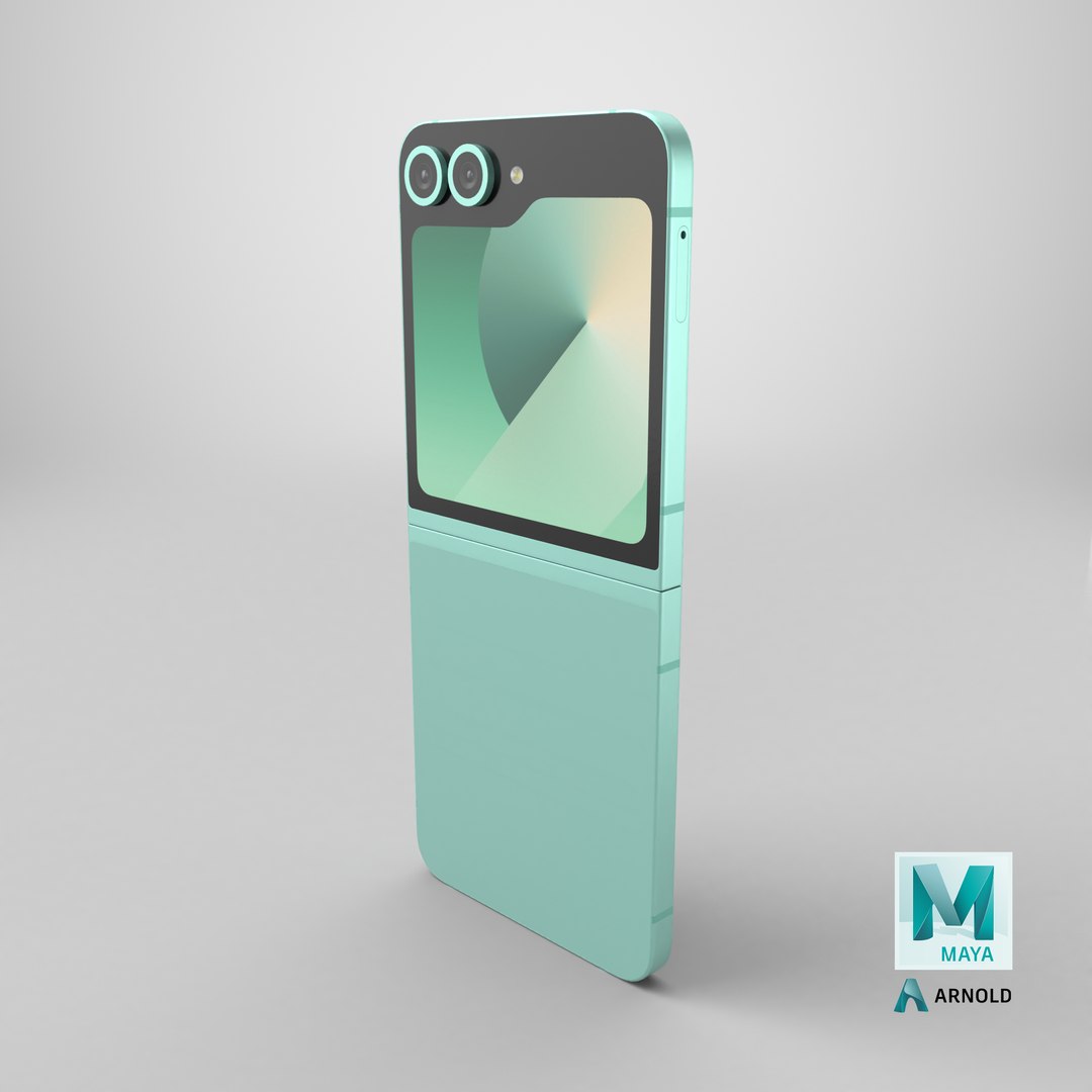 Samsung Galaxy Z Flip 6 Mint 3D model https://p.turbosquid.com/ts-thumb/AM/SyhQwg/PD/stemcell_maya_arnold_render/png/1736878329/1920x1080/fit_q87/b081f02bcdc288fc14abef3f2407362b97132d17/stemcell_maya_arnold_render.jpg