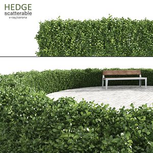 scatterable hedge 3d max