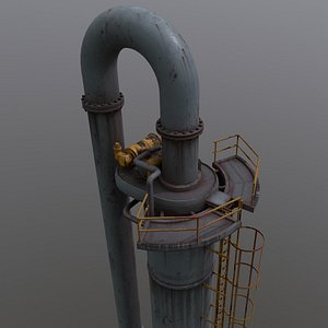 3D model Rusty Industrial Tower