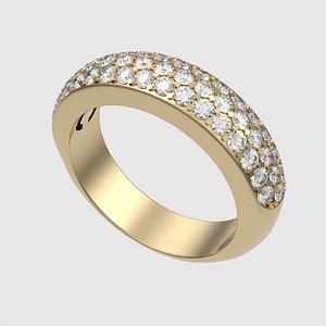 Dazzling Triple-Row Pave Ring JDBCo