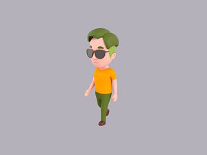 Cartoon Male Character Rigged 094