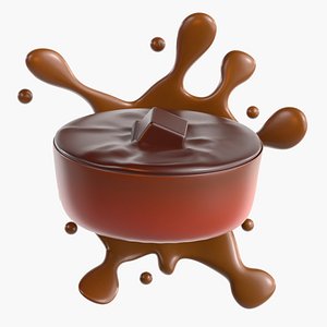 3D Chocolate Cake 3D model