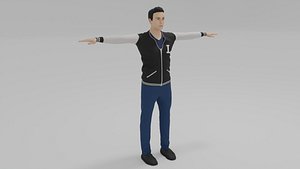 Varsity Man T-Pose 3D model