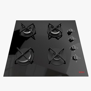 3d model of gas cooktop