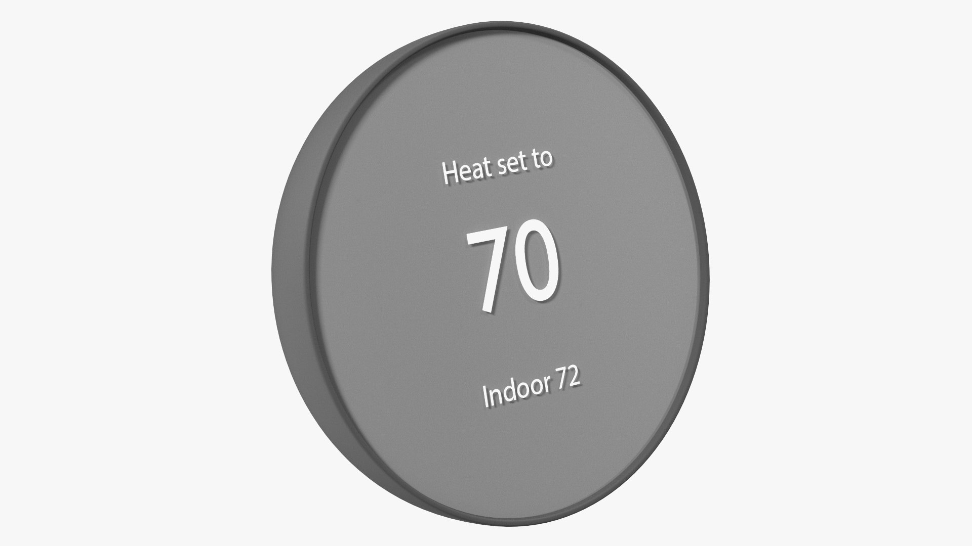 Wall Thermostat Google Nest Black 3D model preview