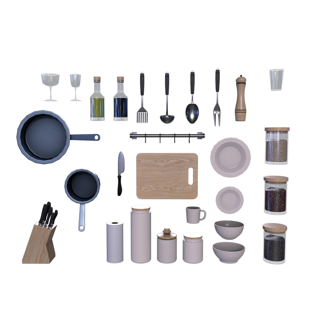 3D Model Kitchen Accessories - TurboSquid 2147463