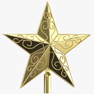 Detailed Christmas Tree Topper 03