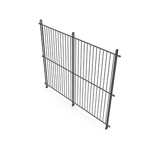 Metal Fencing  Barrier Models for Gardens and Sidewalk 3D