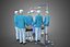 SURGICAL TEAM PERFORMING OPERATION SURGERY PROCEDURE MOBILE LAMP