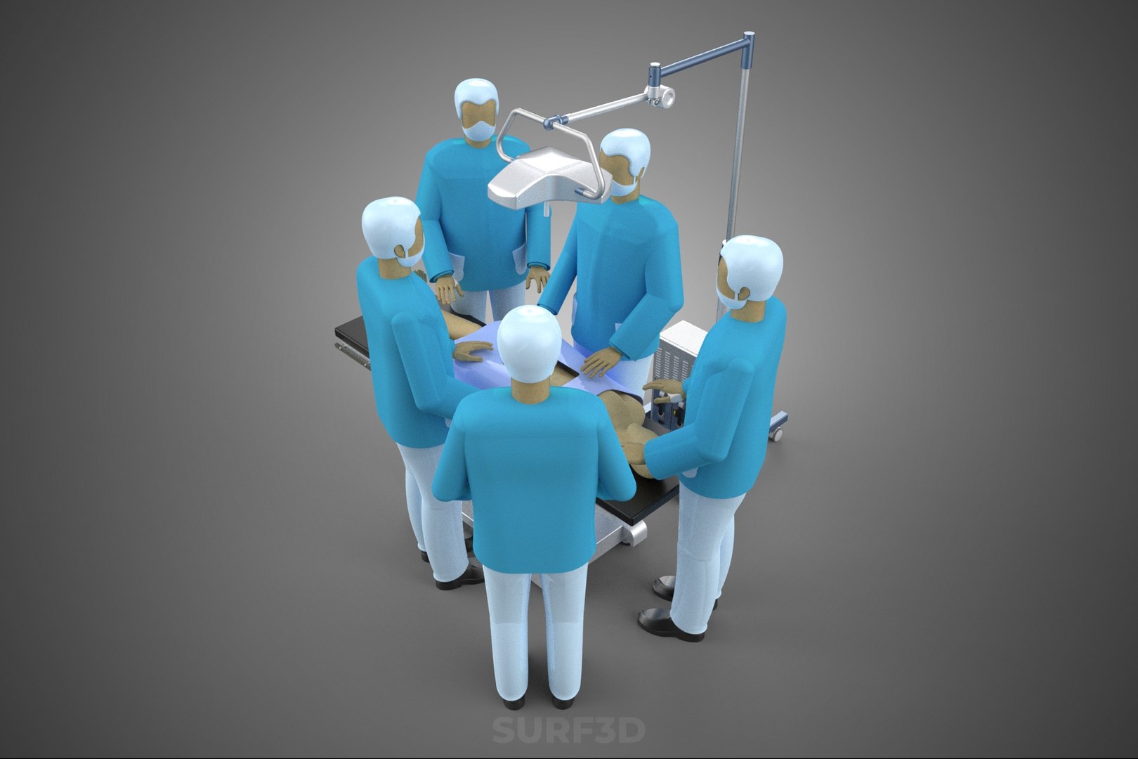 3D SURGICAL TEAM PERFORMING OPERATION SURGERY PROCEDURE MOBILE LAMP https://p.turbosquid.com/ts-thumb/AN/CEXwU7/CG/04_1726_surgicalteamperformingoperationsurgeryproceduremobilelamp/jpg/1781871291/1920x1080/fit_q87/534f3b331b5353c08eb36ecbc0b398f734540c46/04_1726_surgicalteamperformingoperationsurgeryproceduremobilelamp.jpg