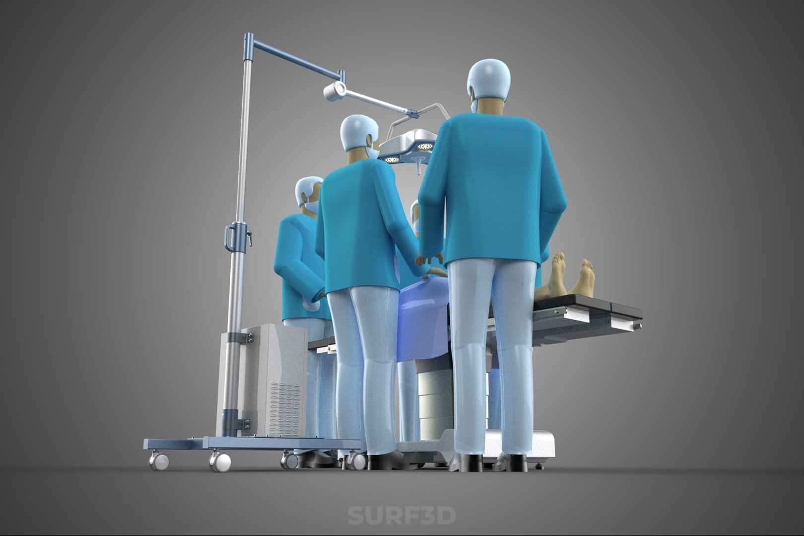 3D SURGICAL TEAM PERFORMING OPERATION SURGERY PROCEDURE MOBILE LAMP https://p.turbosquid.com/ts-thumb/AN/CEXwU7/DA/26_1726_surgicalteamperformingoperationsurgeryproceduremobilelamp/jpg/1781871311/1920x1080/fit_q87/1345a6f9aef7cc6cbf63e1a4dedfcd523f791093/26_1726_surgicalteamperformingoperationsurgeryproceduremobilelamp.jpg