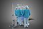 SURGICAL TEAM PERFORMING OPERATION SURGERY PROCEDURE MOBILE LAMP
