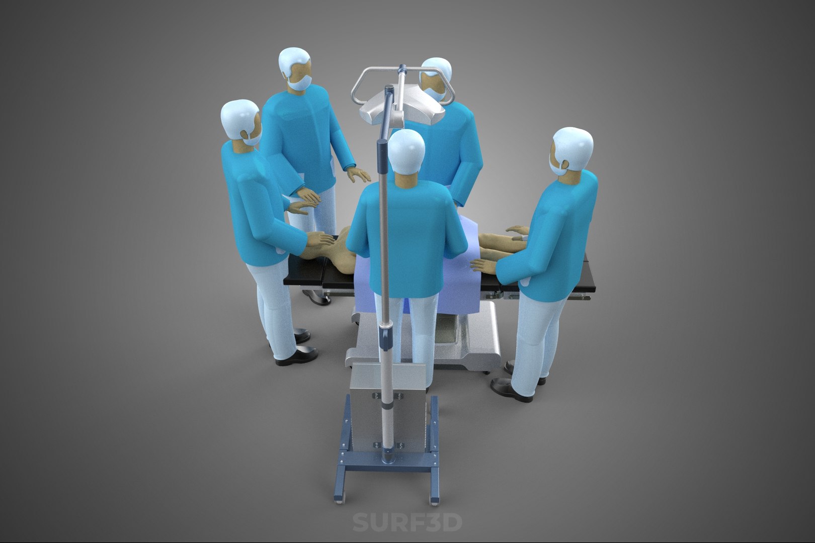 3D SURGICAL TEAM PERFORMING OPERATION SURGERY PROCEDURE MOBILE LAMP https://p.turbosquid.com/ts-thumb/AN/CEXwU7/Ph/07_1726_surgicalteamperformingoperationsurgeryproceduremobilelamp/jpg/1781871294/1920x1080/fit_q87/d926b8f344fcb95d23a4fb6ecbddaf70e7315f85/07_1726_surgicalteamperformingoperationsurgeryproceduremobilelamp.jpg