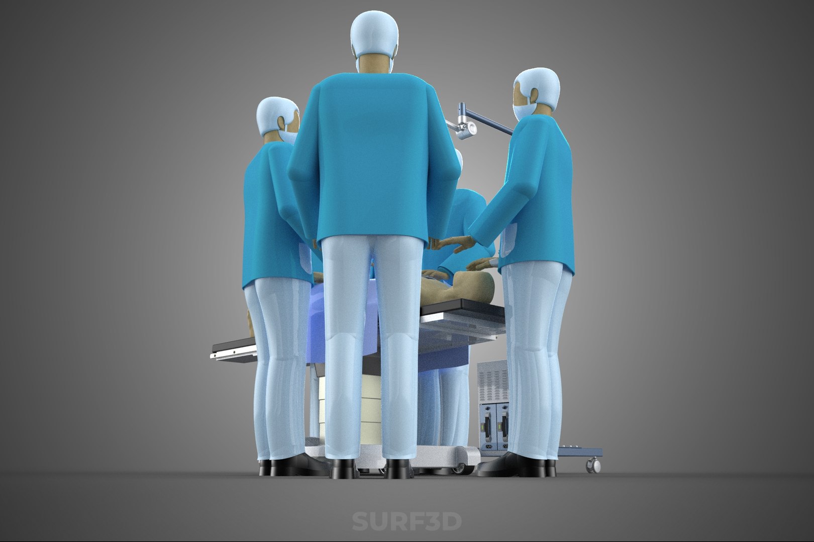3D SURGICAL TEAM PERFORMING OPERATION SURGERY PROCEDURE MOBILE LAMP https://p.turbosquid.com/ts-thumb/AN/CEXwU7/fH/22_1726_surgicalteamperformingoperationsurgeryproceduremobilelamp/jpg/1781871308/1920x1080/fit_q87/acd2d290a720bd8bf434922365e8619fedcf34f0/22_1726_surgicalteamperformingoperationsurgeryproceduremobilelamp.jpg
