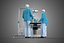 SURGICAL TEAM PERFORMING OPERATION SURGERY PROCEDURE MOBILE LAMP