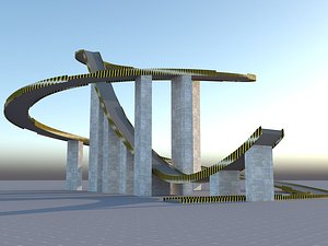 big bridge stunt jump 3D model