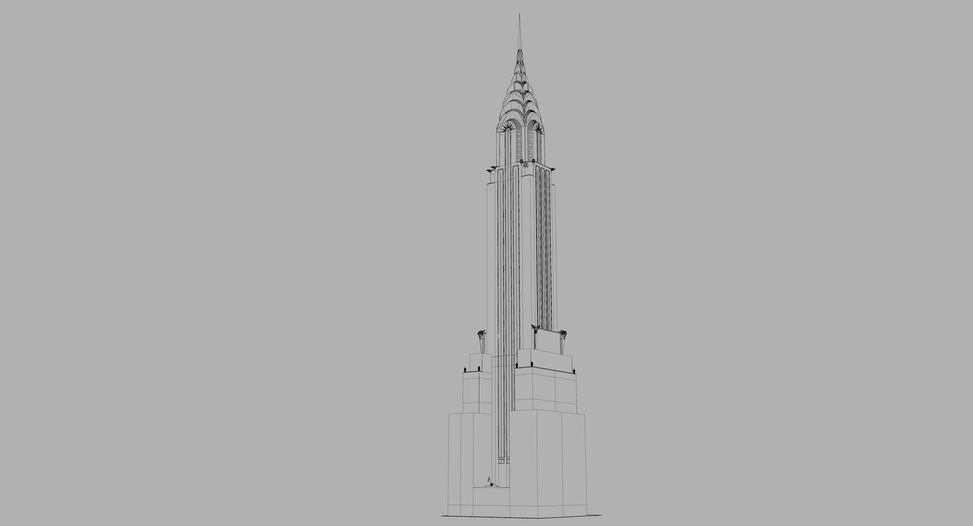 Chrysler Building Low poly 3D model https://p.turbosquid.com/ts-thumb/AN/ItTHM7/2o/wir01/jpg/1651591958/1920x1080/fit_q87/a73a884d3e08fcb2d519935166f230493a1f281d/wir01.jpg
