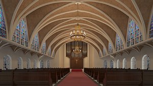 Church Interior 02 3D model