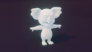 3D Cartoon Koala Animated and Rigged Base Mesh 3D Model
