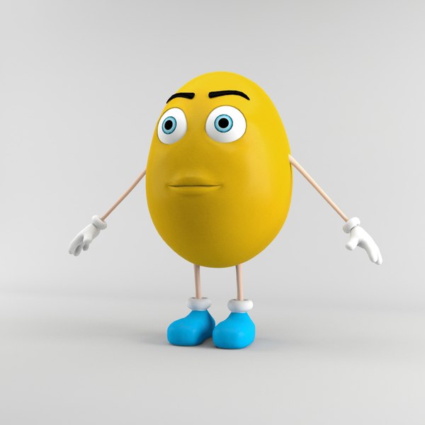 egg cartoon character obj free egg cartoon character obj free