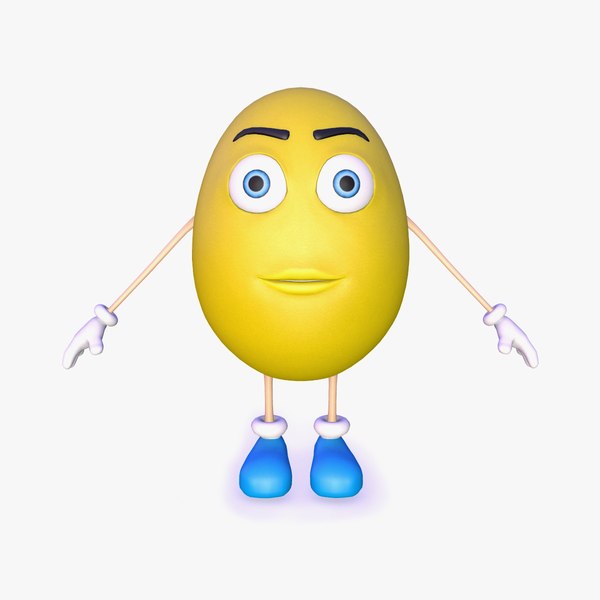 egg cartoon character obj free