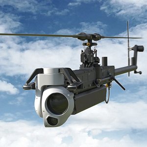 3D US Army Ghost-X Military Drone Rigged for Maya model